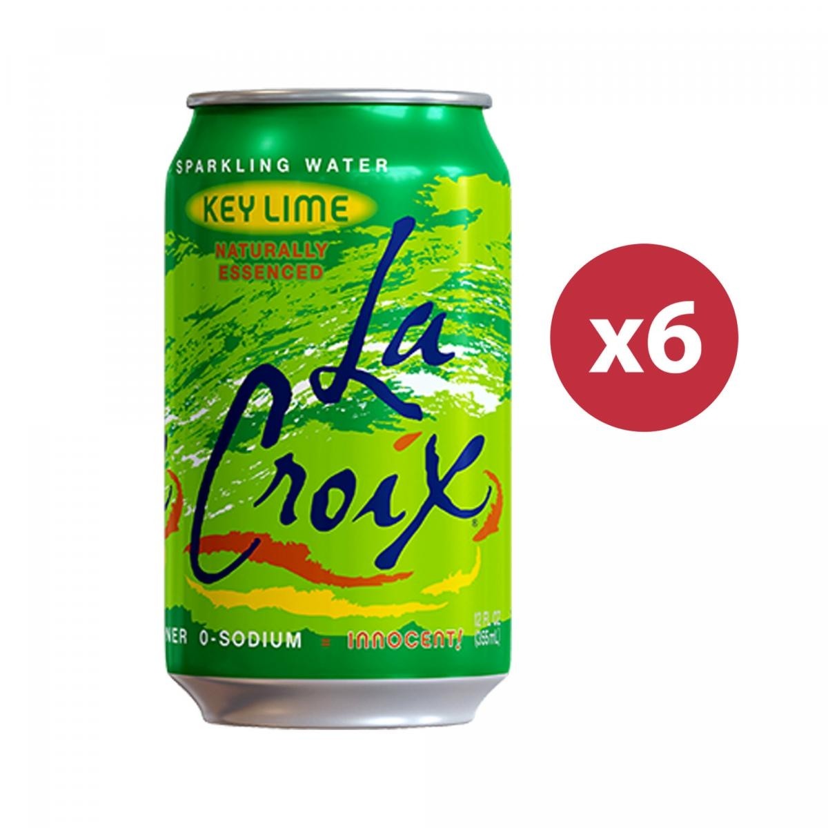 Lacroix - 雨林青檸味天然蘇打水 (六罐裝) Key Lime Naturally Essenced Sparkling Water (6 cans)