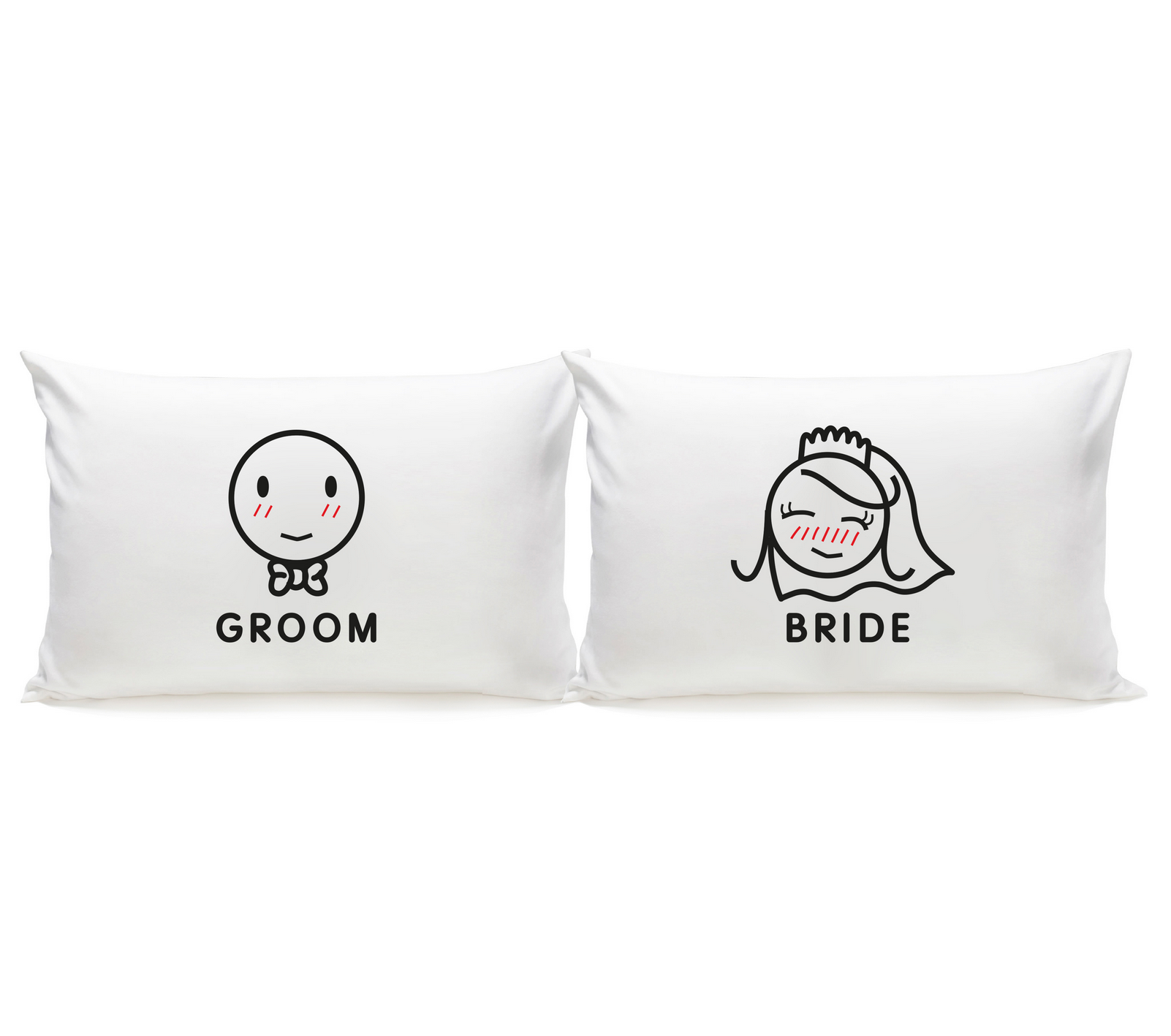 Human Touch - "新婚夫婦" 情侶枕頭套 "Bride & Groom" Set / 2 Couple Pillow Case (3HT04-164)