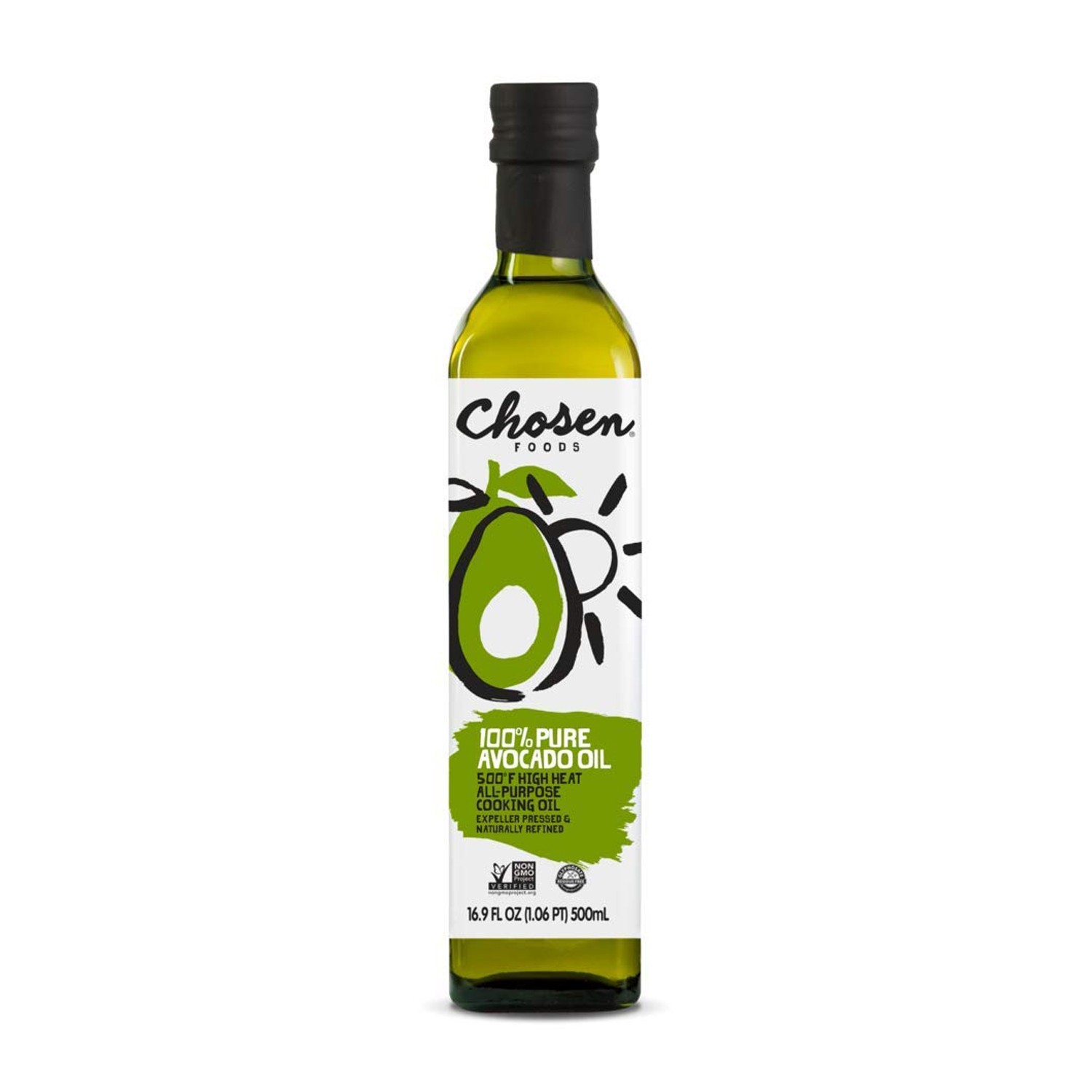 美國自然精製壓榨純正牛油果油"Chosen Foods" 100% PURE AVOCADO COOKING OIL EXPELLER PRESSED & NATURALLY REFINED