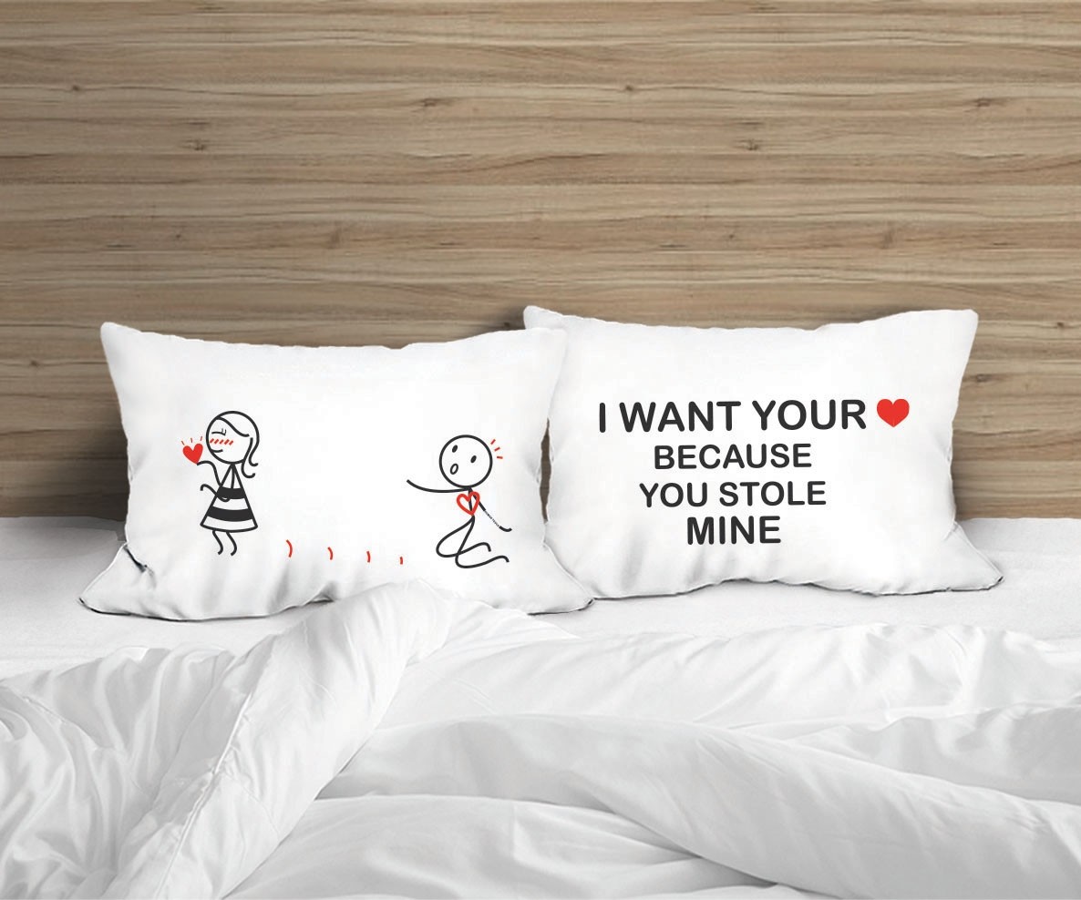 Human Touch -  "偷心" 情侶枕頭套 "Steal My Heart" Set / 2 Couple Pillow Case (3HT04-149)