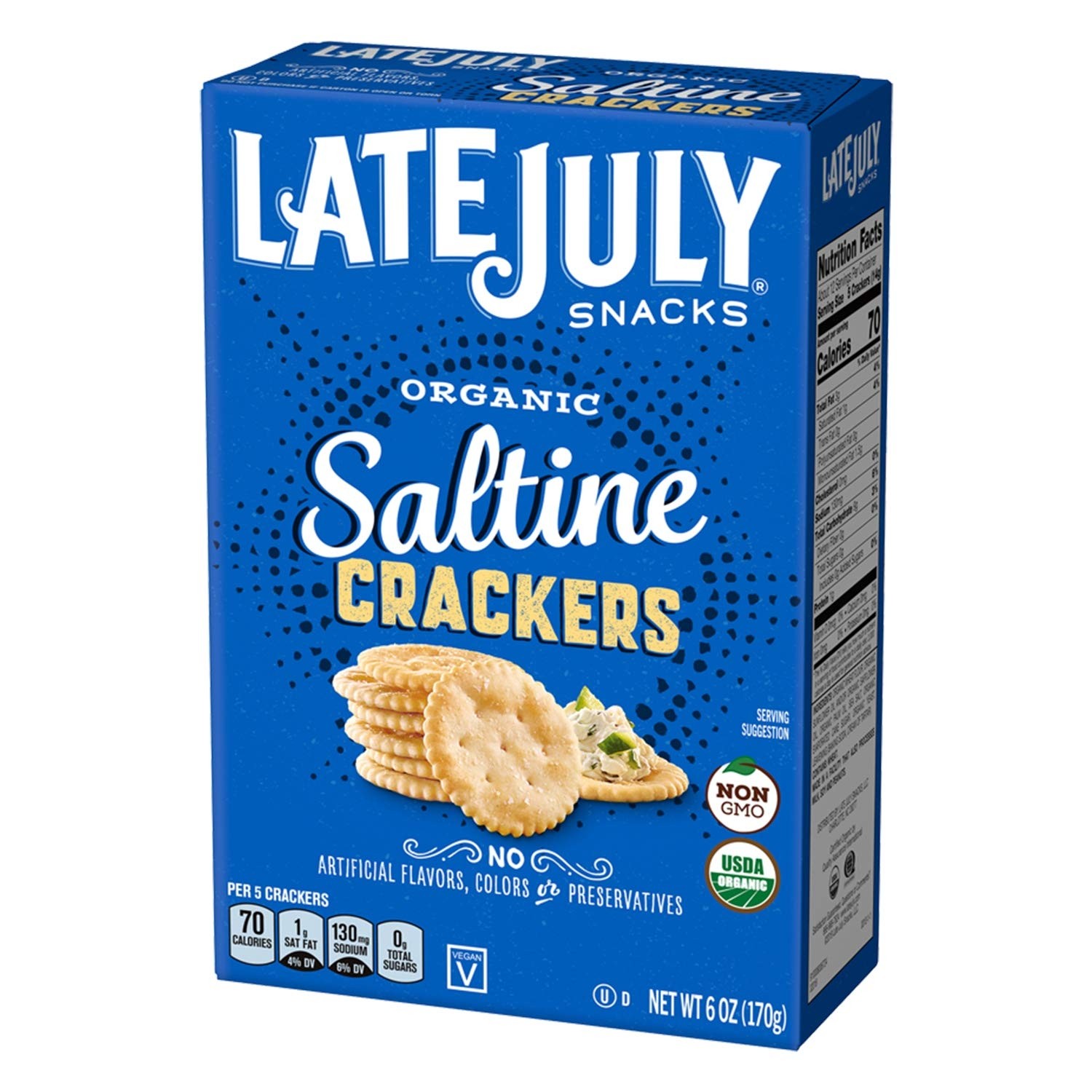 美國有機鹽味餅乾 (盒裝)"Late July"ORGANIC SALTINE CRACKERS(BOX)