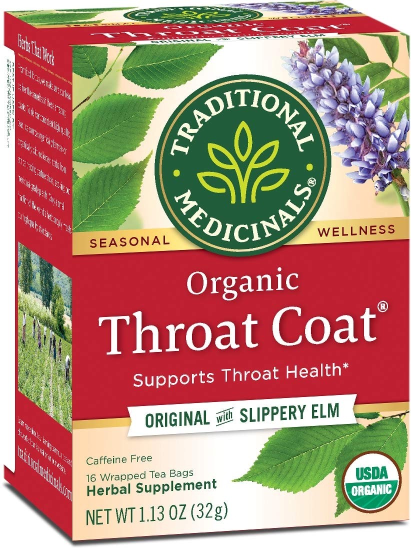 Traditional Medicinals - 美國有機潤喉草本茶 (原味加榆樹皮)   Organic Throat Coat (Original with Slippery Elm) Herbal Tea