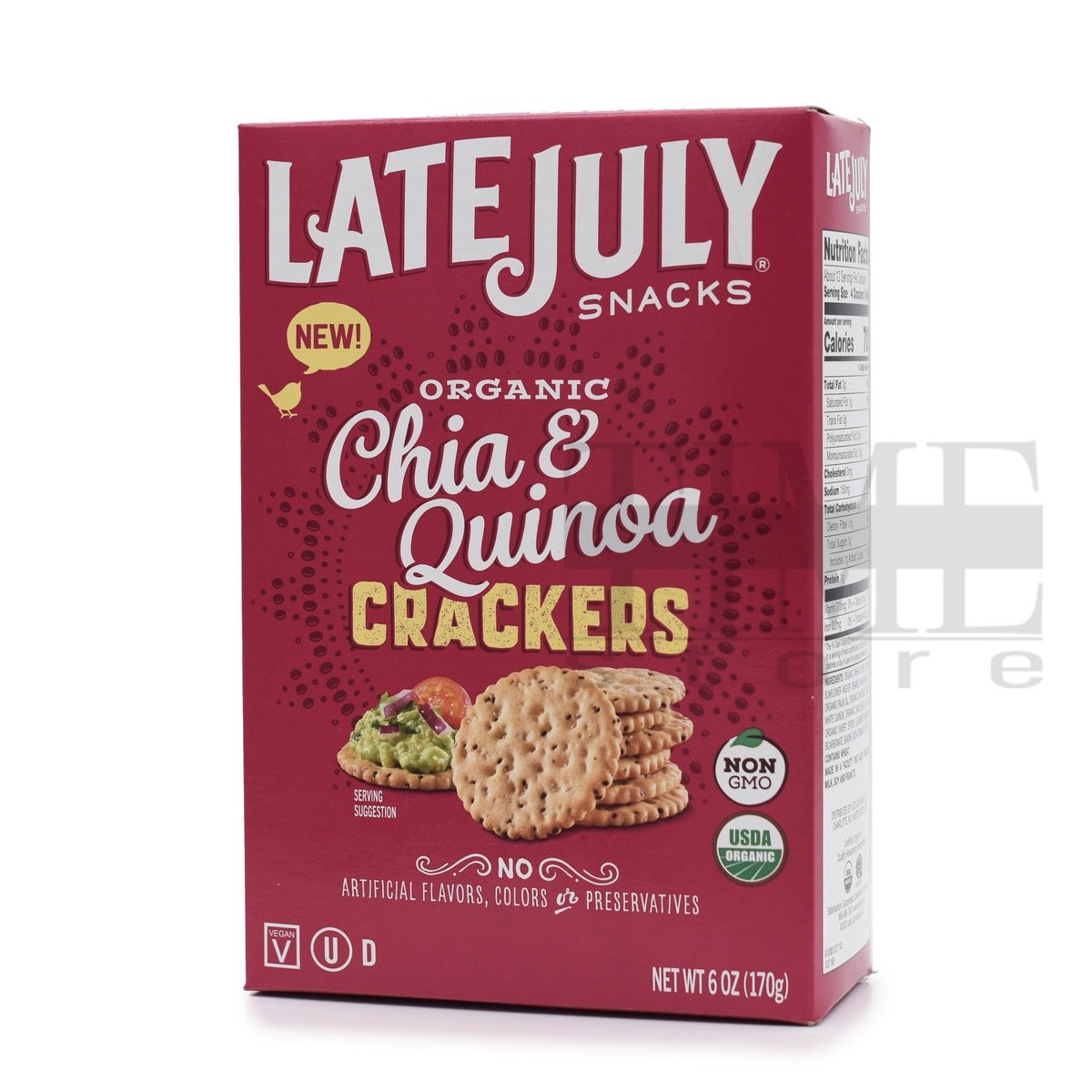 美國有機奇亞籽藜麥餅乾 (盒裝)"Late July" ORGANIC CHIA & QUINOA CRACKERS(BOX)