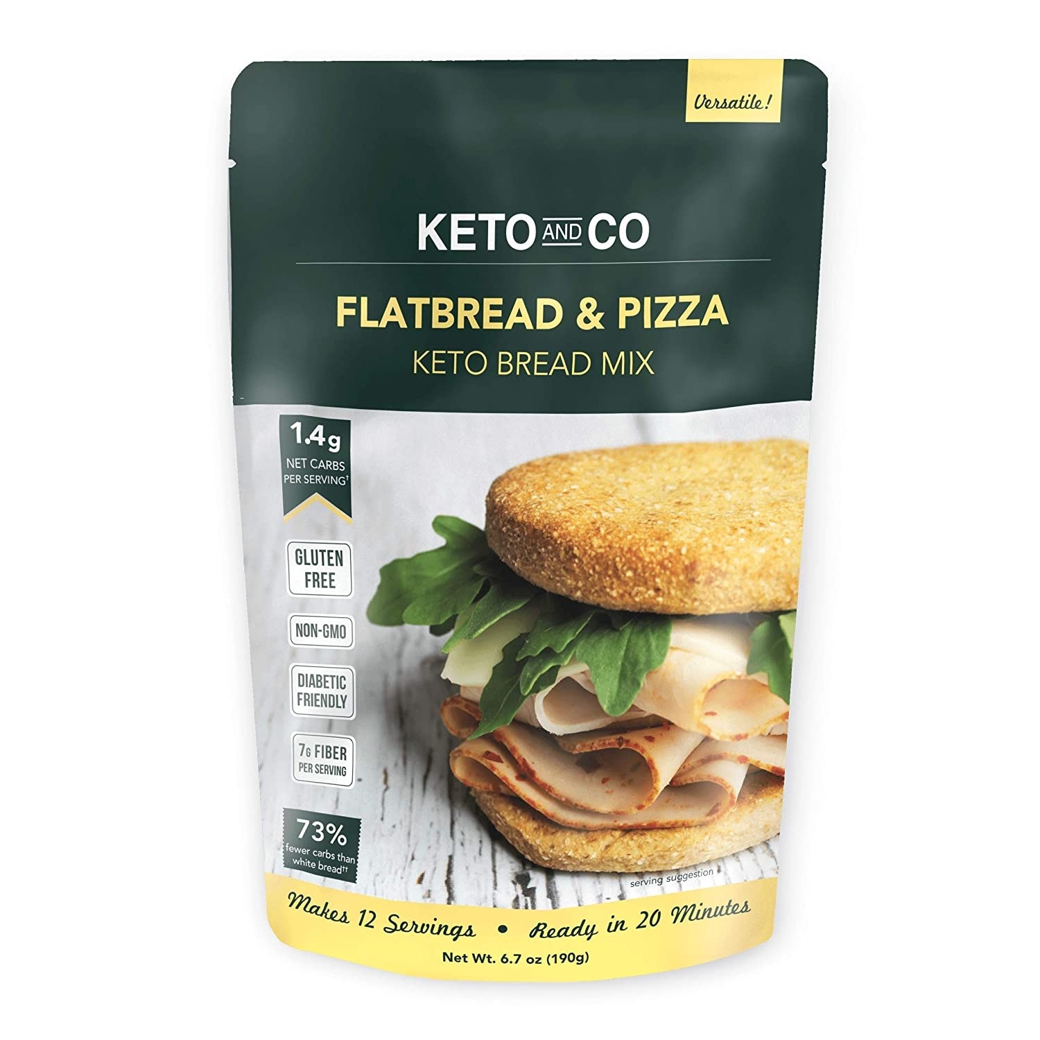 美國生酮大餅薄餅粉"KETO AND CO" FLATBREAD & PIZZA KETO BREAD MIX