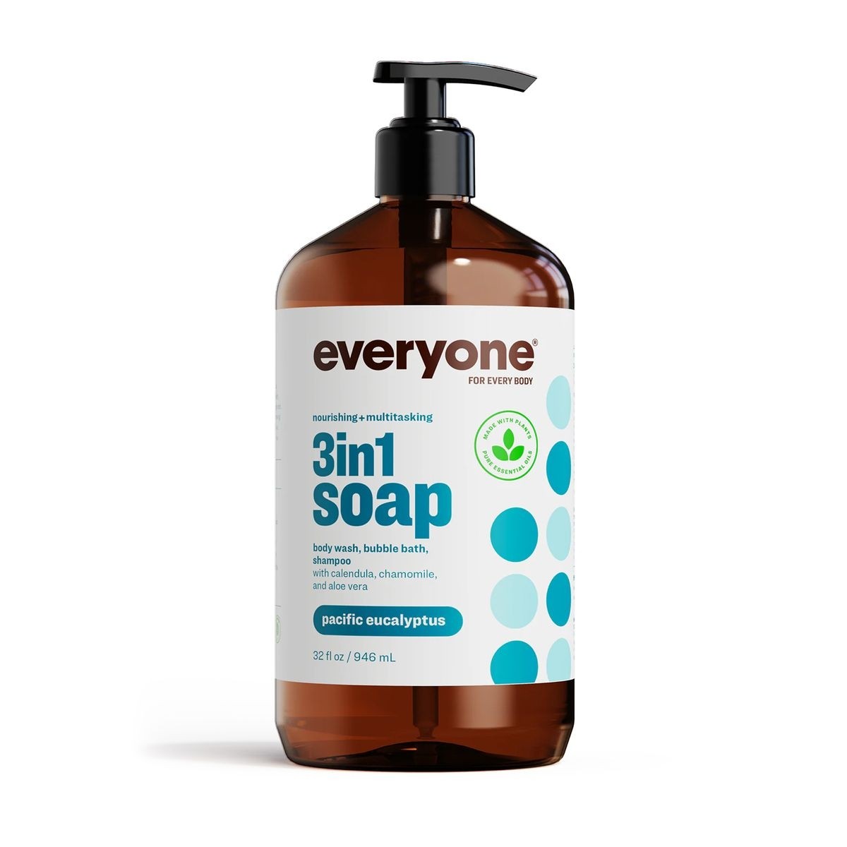  EO - 三合一太平洋尤加利樹味冲涼洗頭液 | Everyone 3-in-1 Soap | Pacific Eucalyptus Body Wash, Bubble Bath, Shampoo | 946ml