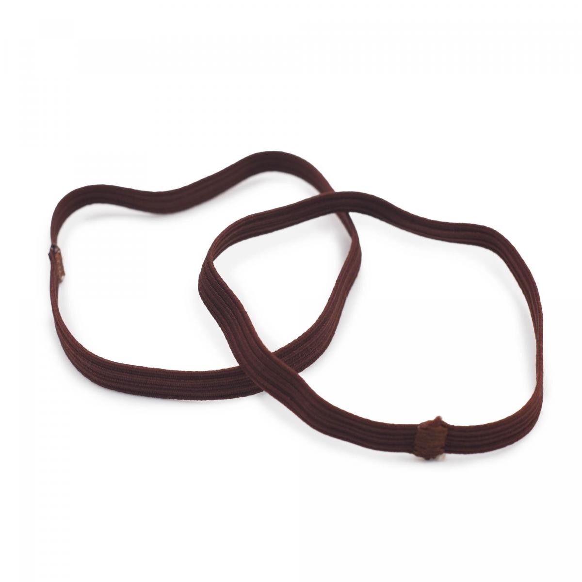 Oops - 扁橡筋織帶-啡色 (13cm) 2條Elastic Band-Brown (13cm) 2pcs