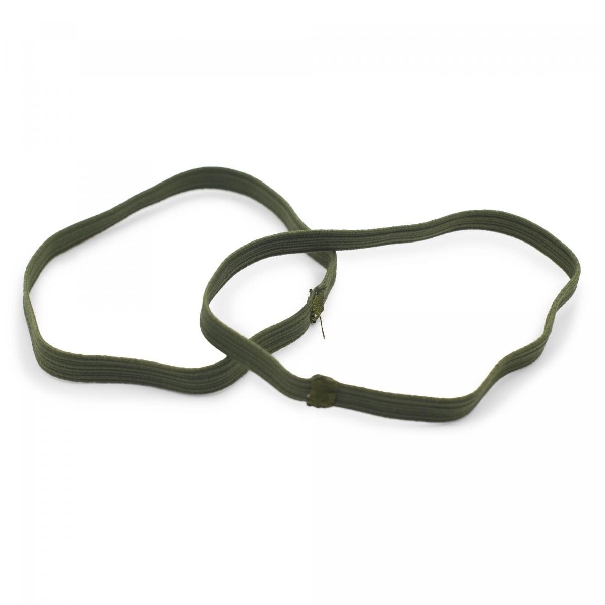 Oops - 扁橡筋織帶-軍綠色 (13cm) 2條Elastic Band-Army Green (13cm) 2pcs