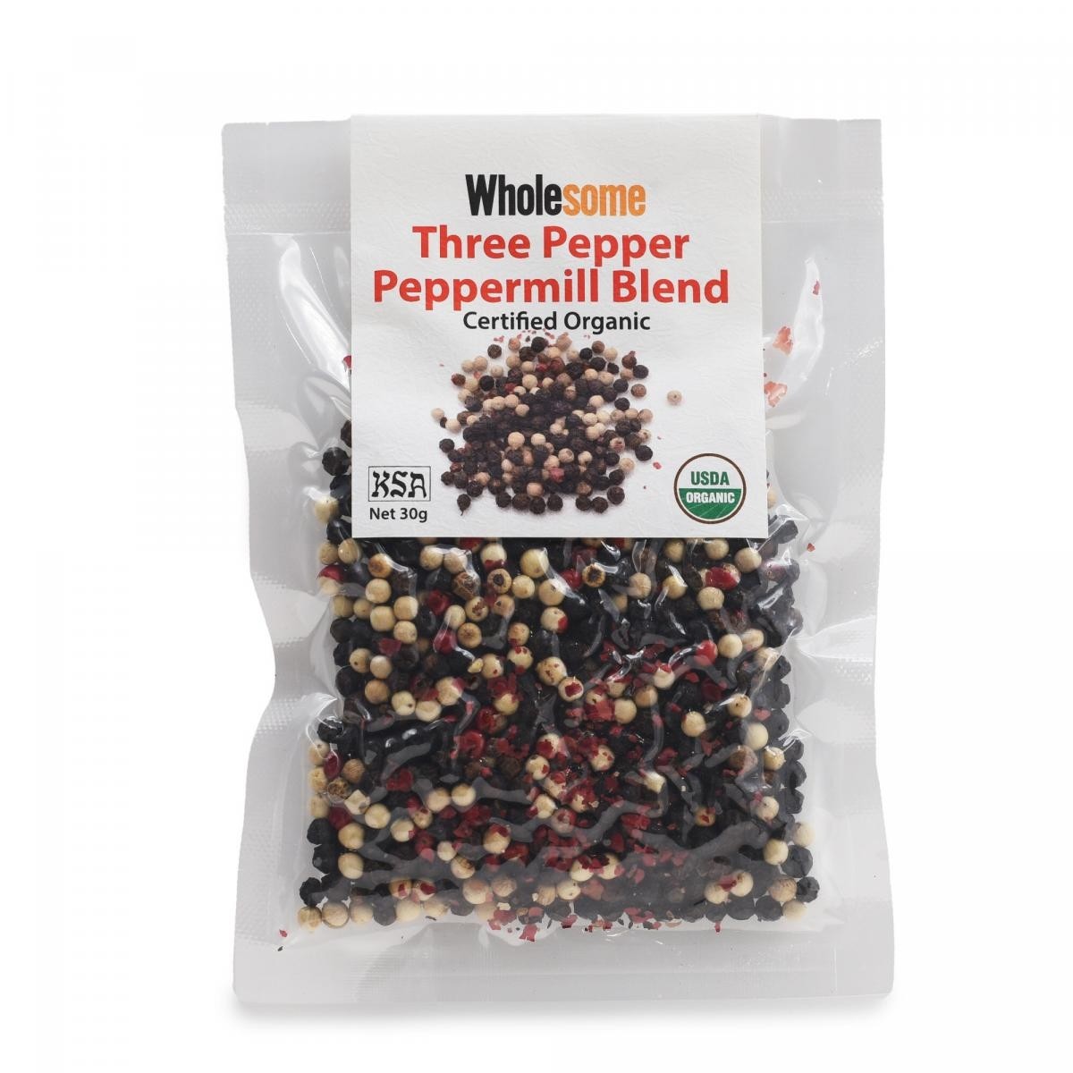 Wholesome - 有機三色胡椒 Organic Three Pepper Blend Gourment Peppermill