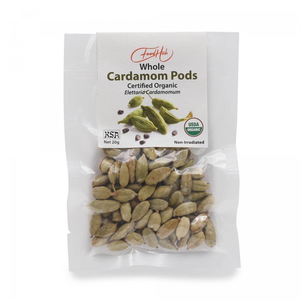 Food Hub - 有機原粒小荳蔻Organic Whole Cardamom Pods