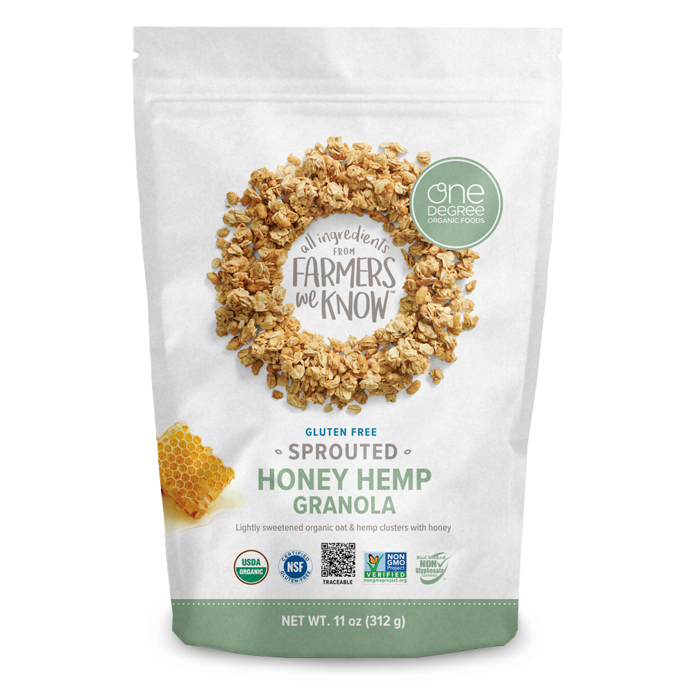 美國有機無麩質發芽燕麥蜂蜜麻麥片 "One Degree" Organic Foods Gluten Free Sprouted Oat Honey Hemp Granola