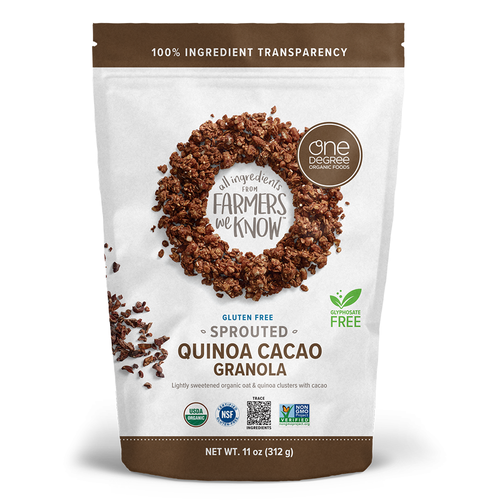 美國有機發無麩質發芽燕麥可可脆麥片 "ONE DEGREE" ORGANIC FOODS GLUTEN FREE Sprouted Oat Quinoa Cacao Granola