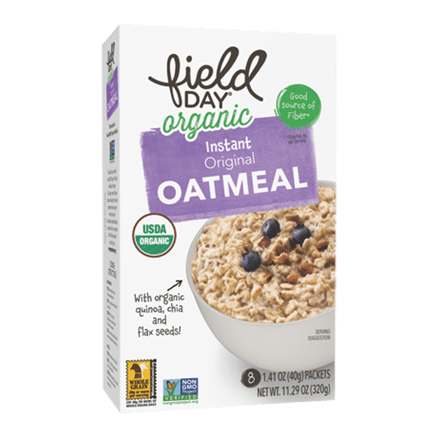 美國有機無麩質即食原味燕麥片"FIELD DAY"ORGANIC INSTANT ORIGINAL OATMEAL