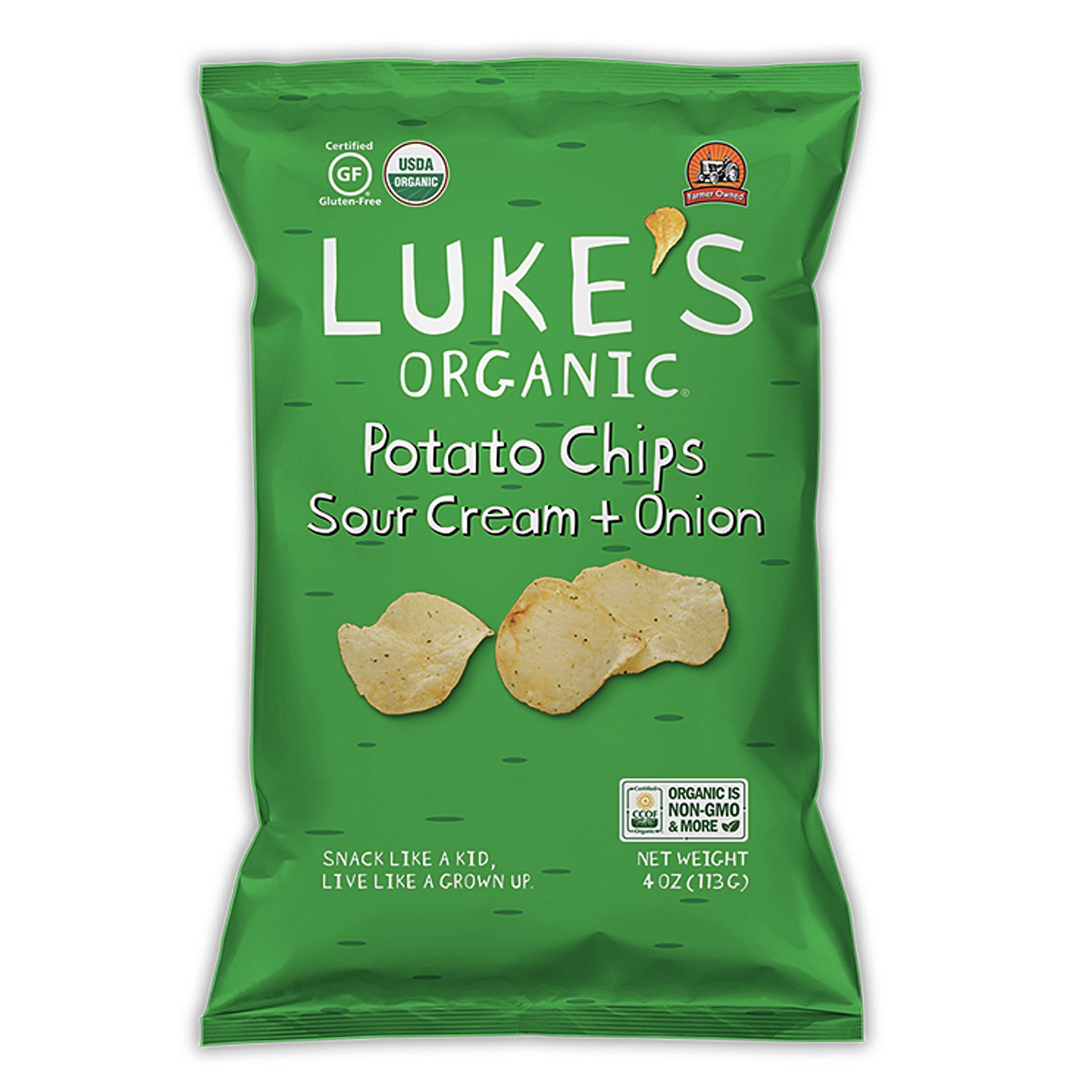 美國有機酸奶油洋蔥薯片 "LUKE'S ORGANIC" Sour Cream + Onion Potato Chips