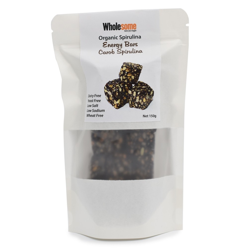 Wholesome 有機角豆螺旋藻雜果仁粒 Organic Carob Spirulina Energy Bars 150g 商品區