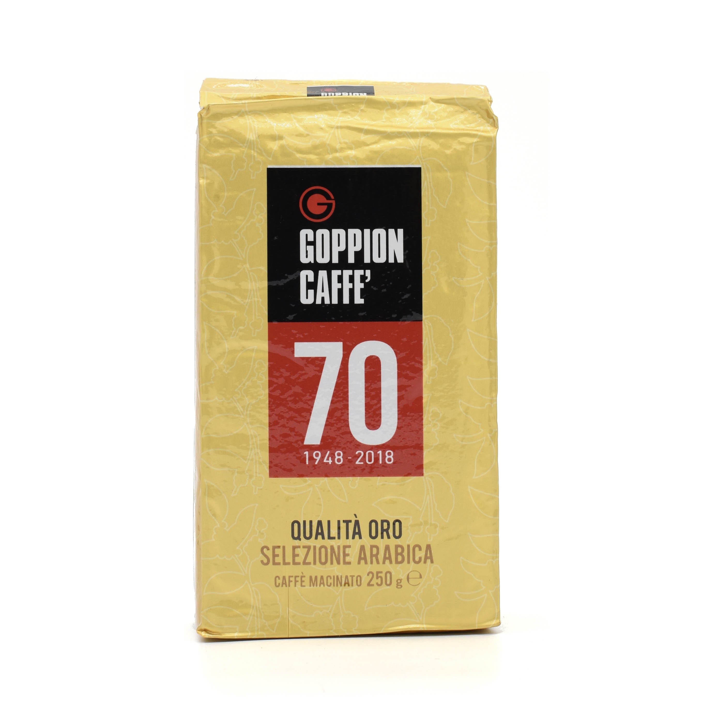 Goppion Caffe - QUALITA ORO SELEZIONE ARABICA (GROUND COFFEE - MADE FROM WHOLE COFFEE BEANS) 意大利金質量阿拉伯咖啡粉 (由咖啡豆磨製而成) 250g