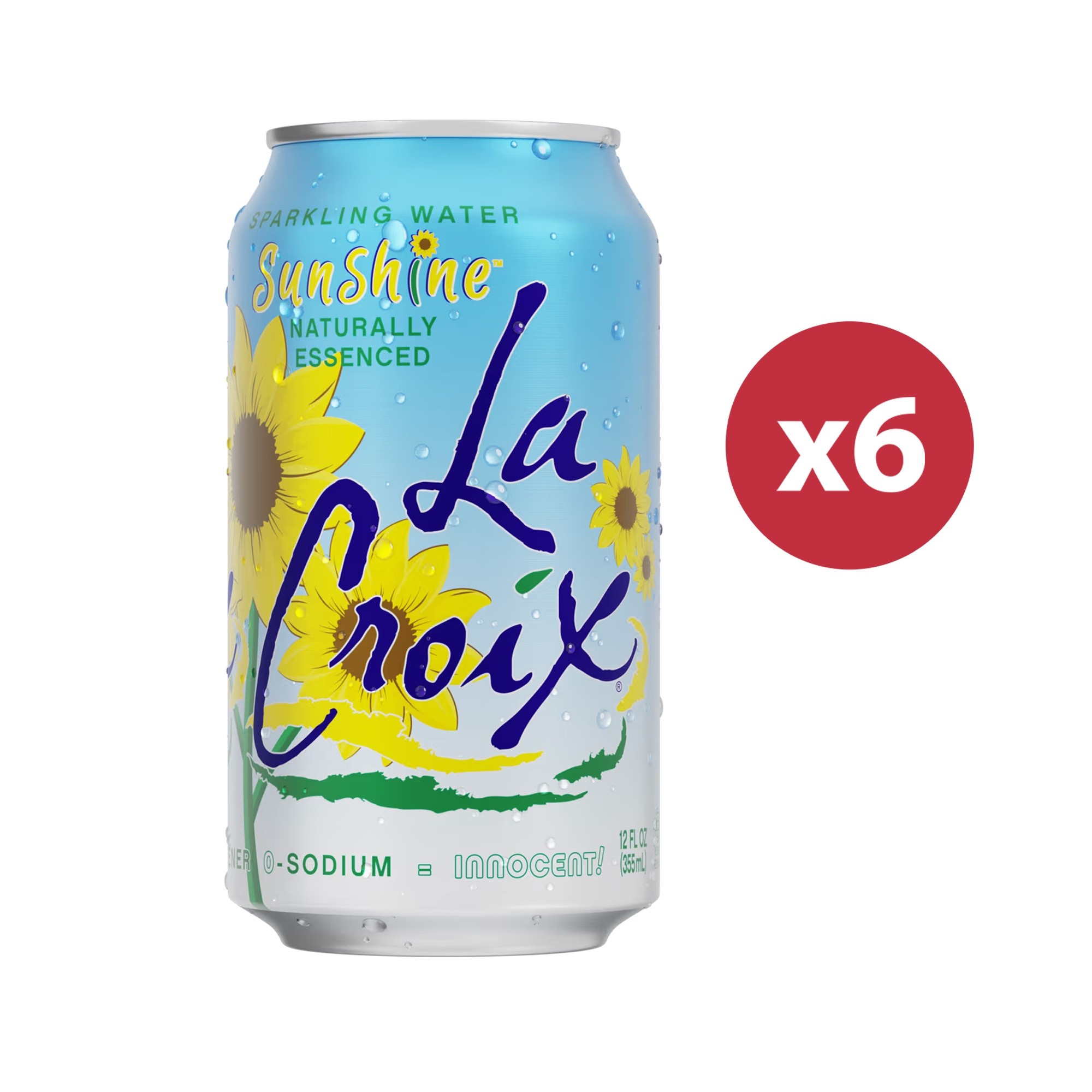 LACROIX - 熱帶風味天然精華梳打水 | 六罐裝 | #零卡路里  | Sunshine Naturally Essenced Sparkling Water | 6 cans | #0 - calorie
