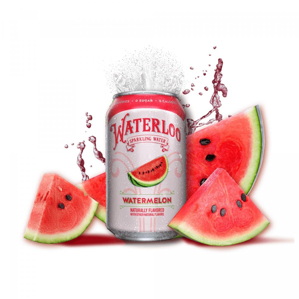 Waterloo - 無糖西瓜味天然梳打水 | 六罐裝 | Watermelon Naturally Sparkling Water 6 cans