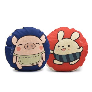 Together "Pingi & Tin Tin" Circle Cushion (302292BL & 302293R) 一套兩件