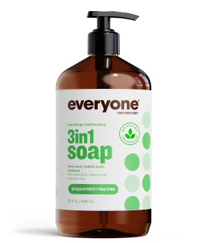  EO - 三合一薄荷+茶樹味冲涼洗頭液 946ml | Everyone 3-in-1 | Peppermint + Tea Tree Body Wash, Bubble Bath, Shampoo | 946ml