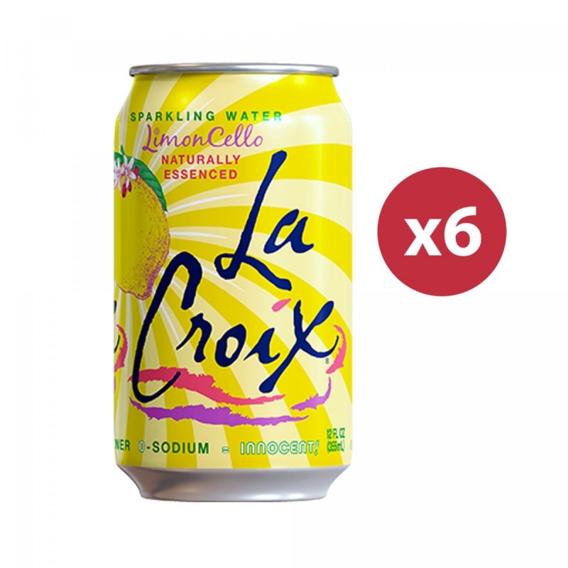 Lacroix - 檸檬酒味天然蘇打水 (六罐裝) LimonCello Naturally Essenced Sparkling Water (6 cans)
