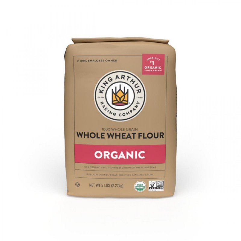 KING ARTHUR -有機 100% 全麥麵粉 2.27kg | Organic 100% Whole Grain Whole Wheat Flour 2.27kg