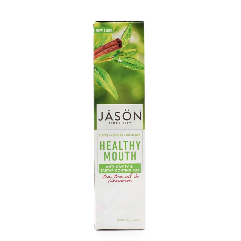 美國傑森防蛀和牙垢控制潔齒凝膠 (茶樹和肉桂) Jason Healthy Mouth Anti-Cavity & Tartar Control Gel (Tea Tree Oil & Cinnamon)