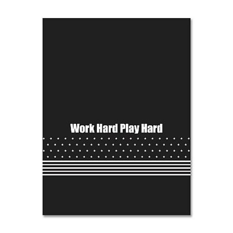 Together "Work Hard Play Hard" Full Size Duvet (BSD1202FBK)