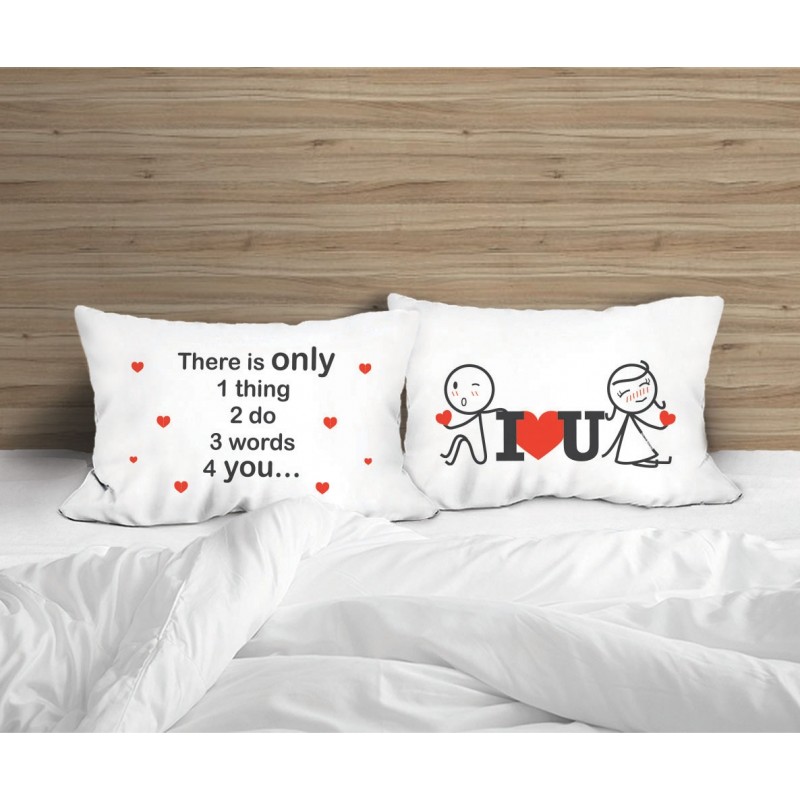 Human Touch - "全情投入" 情侶枕頭套 "Lean On I love you" Set / 2 Couple Pillow Case (3HT04-152)