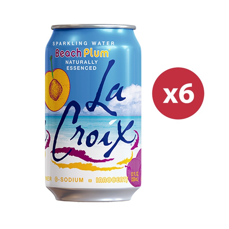 Lacroix - 海濱梅味天然精華蘇打水 (六罐裝) Beach Plum Naturally Essenced Sparkling Water (6 cans)