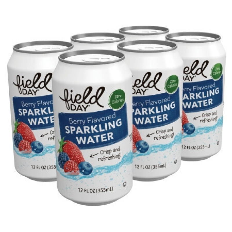 Field Day - 無糖天然士多啤梨雜果梳打水(6罐裝) Berry Flavored Sparkling Water x 6pcs