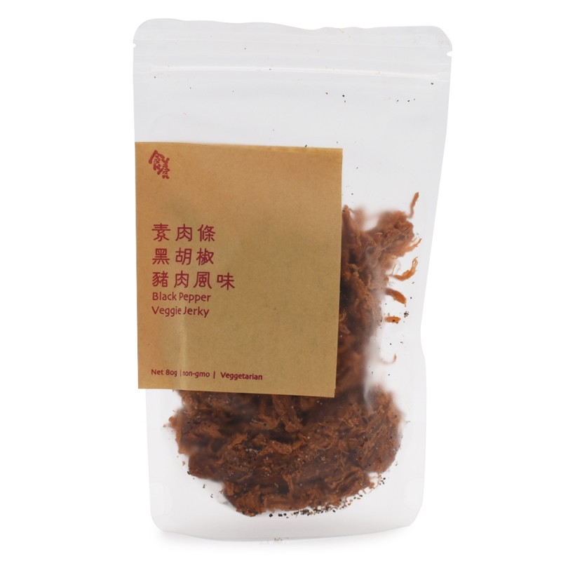 肥豬妹 - 黑胡椒風味素肉條 Black Pepper Veggie Jerky