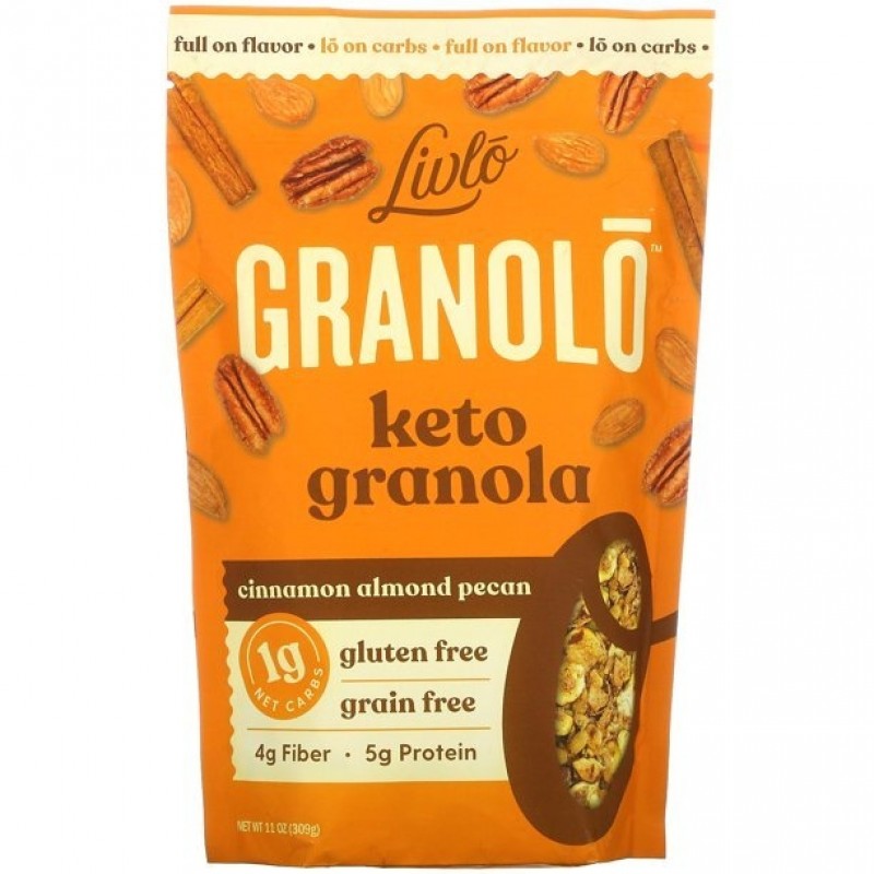 Livio - 生酮肉桂杏仁山核桃脆麥片 Keto Cinnamon Almond Pecan Granola 
