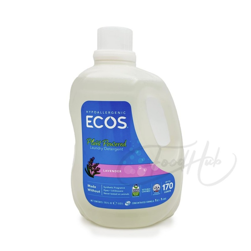 ECOS - 低過敏洗衣液 | 薰衣草味 | 170次 | Hypoallergenic Laundry Detergent with Enzymes | Lavender | 170Loads