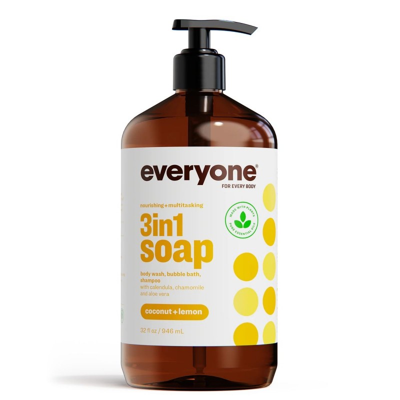  EO - 三合一檸檬椰子味冲涼洗頭液 | 946ml | Everyone 3-in-1 Soap | Coconut + Lemon | 946ml
