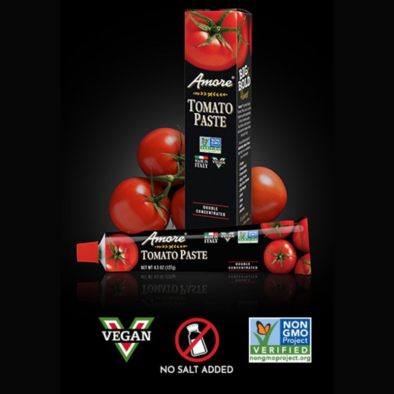 A'more - 意大利雙倍濃縮蕃茄膏 | 非基因改造 |  TOMATO PASTE DOUBLE CONCENTRATED | NON GMO