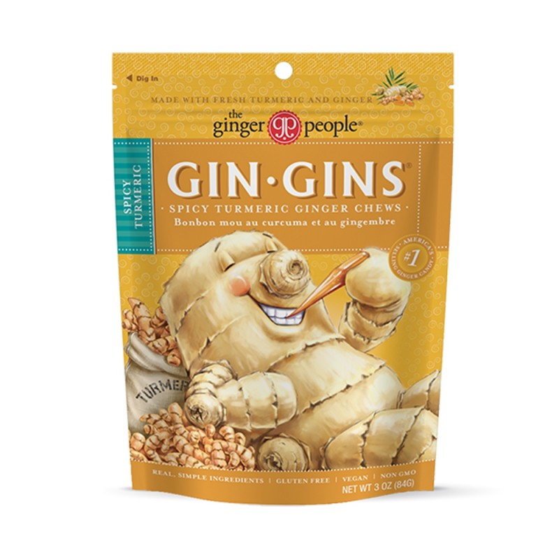 The Ginger People - GIN GINS® 辣薑黃薑咀嚼片 | Spicy Turmeric Ginger Chews
