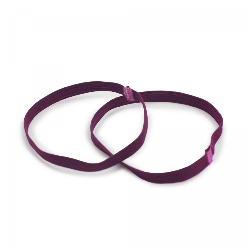 Oops - 扁橡筋織帶-紫色 (13cm) 2條Elastic Band-Violet (13cm) 2pcs