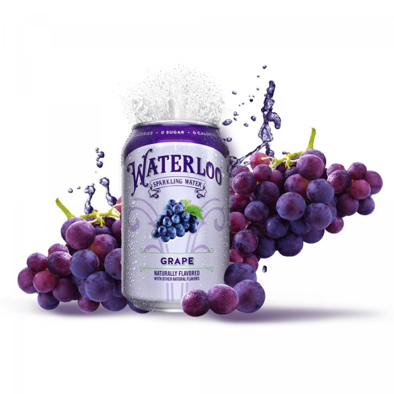 Waterloo - 提子味天然梳打水(六罐裝)Grape Naturally Sparkling Water (6 cans)