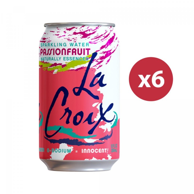  LACROIX - 百香果天然精華蘇打水 (六罐裝) Paassionfruit Naturally Essenced Sparkling Water (6 cans)