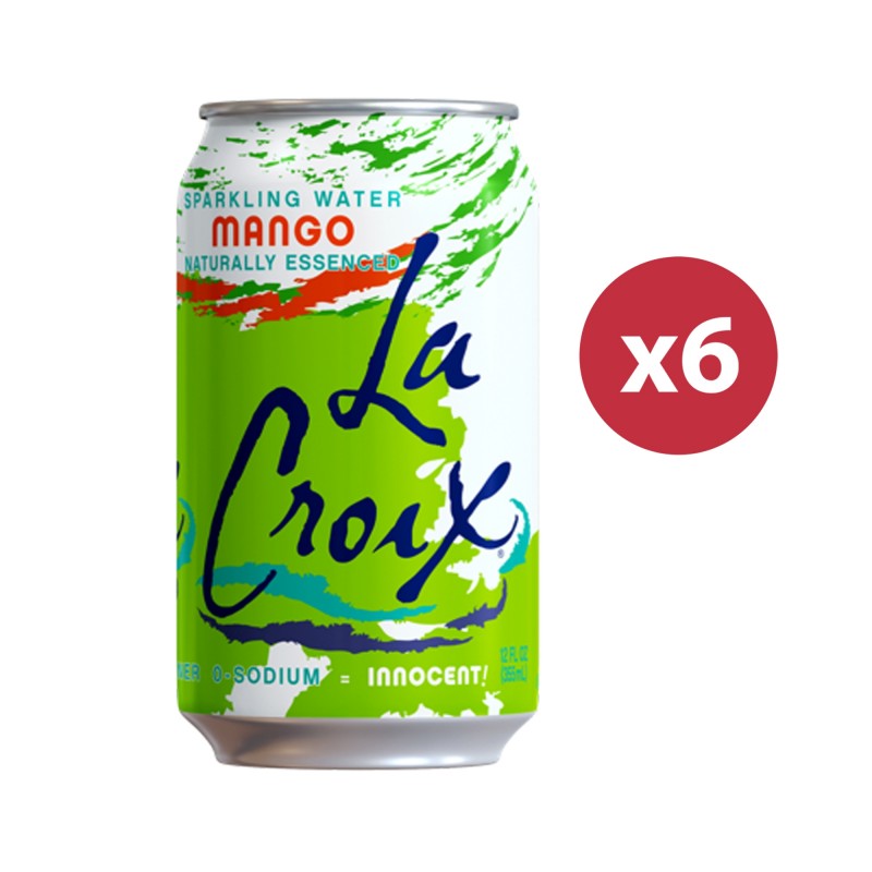 Lacroix - 芒果味天然精華蘇打水 (六罐裝)  Mango Naturally Essedced Sparkling Water (6 cans)