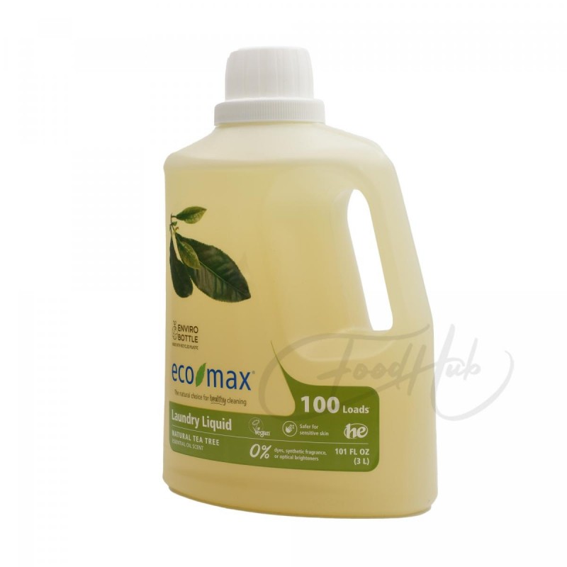 ECOMAX - 天然茶樹洗衣液 ｜100次 | 3L | Natural Tea Tree Laundry Liquid | 100 loads | 3L