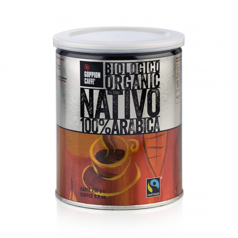 意大利納特沃罐裝天然有機咖啡豆 250克"GOPPION CAFFE" NATIVO ORGANIC COFFEE BEANS 250G