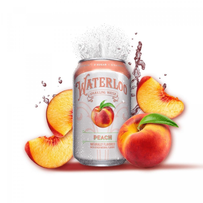 Waterloo - 桃味天然梳打水(八罐裝)Peach Naturally Sparkling Water (8 cans)