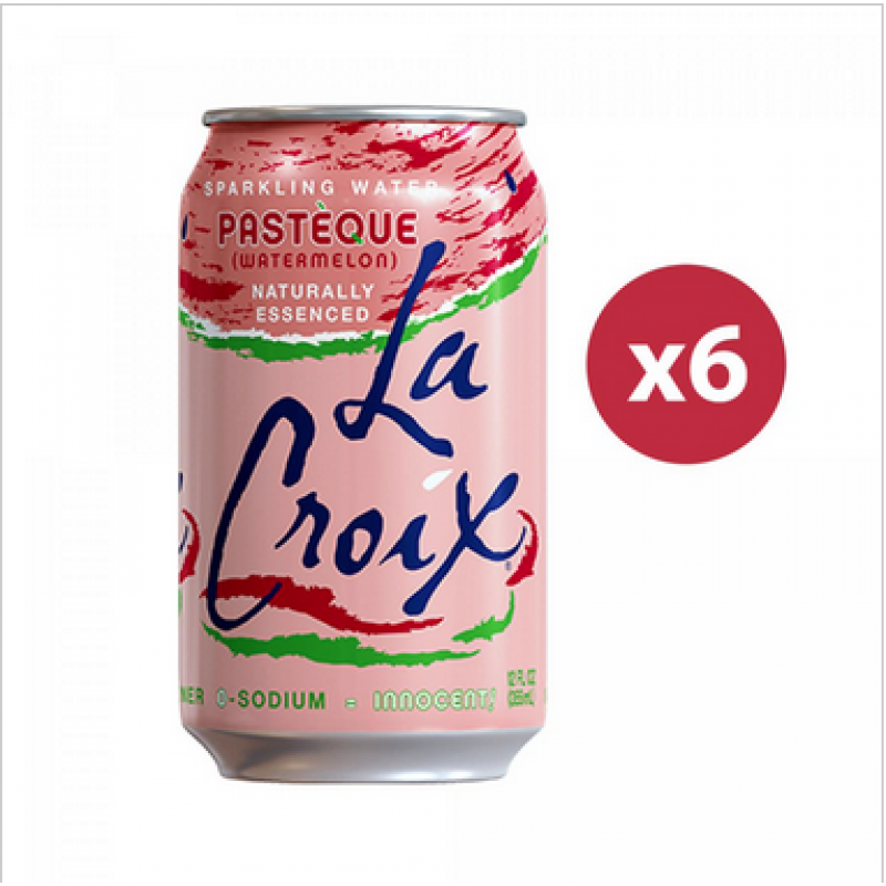 Lacroix - 西瓜味天然蘇打水 (六罐裝) Watermelon Naturally Essenced Sparkling Water (6 cans)