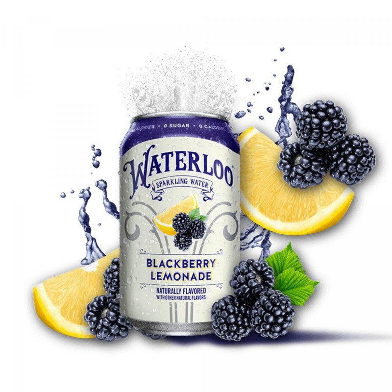 Waterloo - 無糖黑莓檸檬味天然梳打水 | Zero Calories Blackberry Lemonade Naturally Sparkling Water | 6 cans