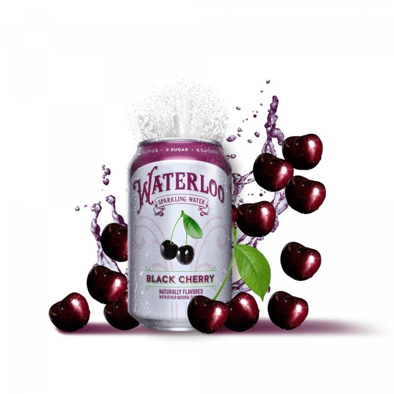 Waterloo - 無糖黑車厘子味天然梳打水 | 六罐裝 | Zero Calories Summer Black Cherry Naturally Sparkling Water | 6 can
