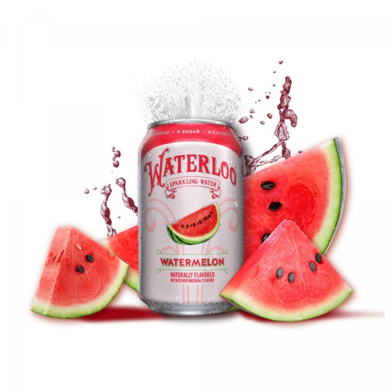 Waterloo - 西瓜味天然梳打水(六罐裝)Watermelon Naturally Sparkling Water (6 cans)