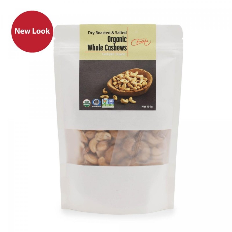 Wholesome - 有機熟腰果 (有鹽) Organic Dry Roasted Whole Cashews (Salted) 150g