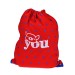 Together "You" Drawstring Bag Red with Blue Star 索繩紅色藍星星輕巧背包 (2173RB)