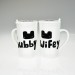 Together "Hubby & Wifey" Set / 2 Mug with Lid and Spoon (MG246522)
